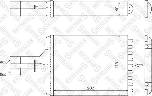 Stellox 10-35076-SX - Теплообмінник, опалення салону autozip.com.ua