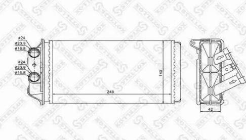Stellox 1035161SX - Теплообмінник, опалення салону autozip.com.ua