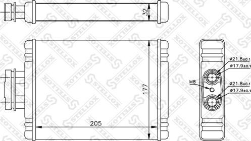 Stellox 10-35114-SX - Теплообмінник, опалення салону autozip.com.ua