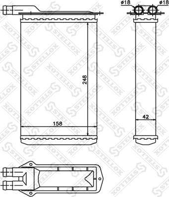 Stellox 10-35126-SX - Теплообмінник, опалення салону autozip.com.ua