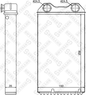 Stellox 10-35229-SX - Теплообмінник, опалення салону autozip.com.ua