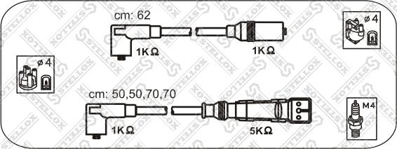 Stellox 10-38455-SX - Комплект проводів запалювання autozip.com.ua