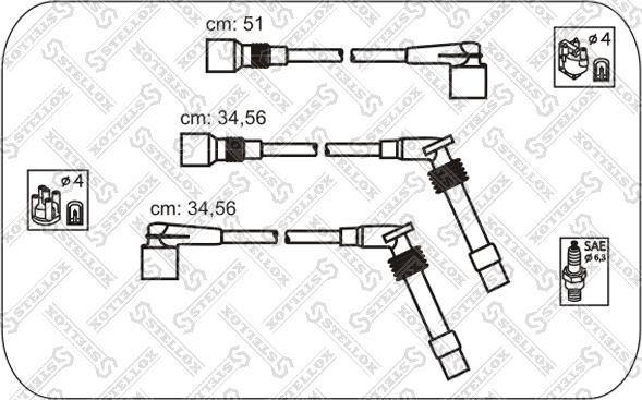 Stellox 10-38538-SX - Комплект проводів запалювання autozip.com.ua