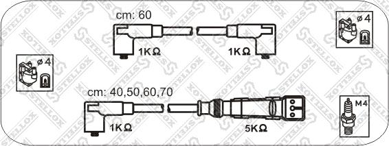 Stellox 10-38338-SX - Комплект проводів запалювання autozip.com.ua