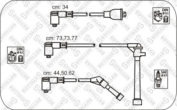 Stellox 10-38266-SX - Комплект проводів запалювання autozip.com.ua