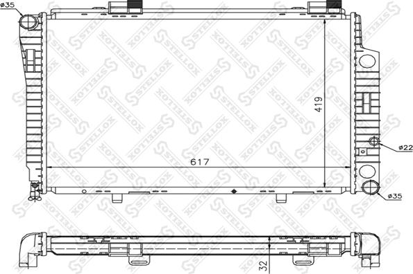 Stellox 10-25917-SX - Радіатор, охолодження двигуна autozip.com.ua