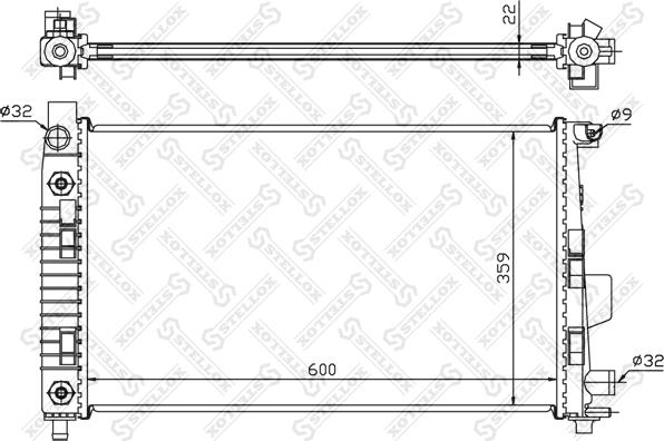 Stellox 10-25932-SX - Радіатор, охолодження двигуна autozip.com.ua