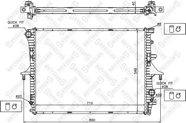 Stellox 10-25446-SX - Радіатор, охолодження двигуна autozip.com.ua