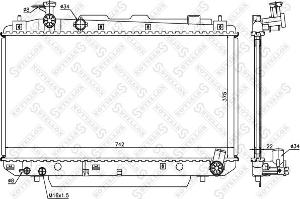 Stellox 10-25441-SX - Радіатор, охолодження двигуна autozip.com.ua