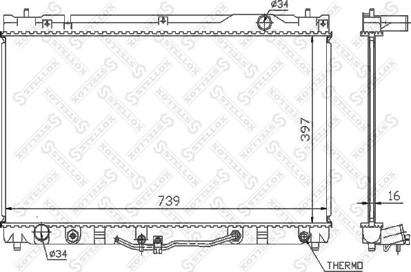 Stellox 10-25463-SX - Радіатор, охолодження двигуна autozip.com.ua