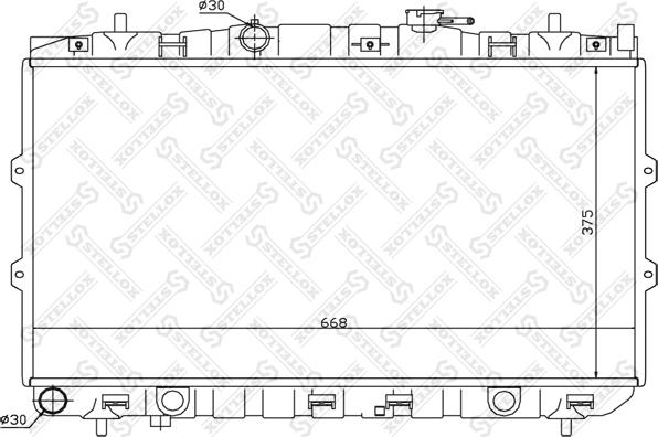 Stellox 10-25467-SX - Радіатор, охолодження двигуна autozip.com.ua