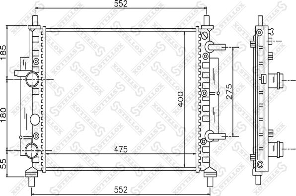 Stellox 10-25409-SX - Радіатор, охолодження двигуна autozip.com.ua