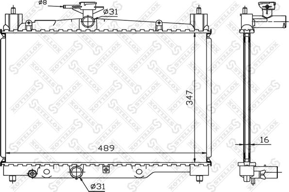 Stellox 10-25402-SX - Радіатор, охолодження двигуна autozip.com.ua