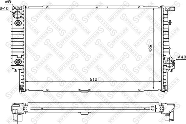 Stellox 10-25415-SX - Радіатор, охолодження двигуна autozip.com.ua