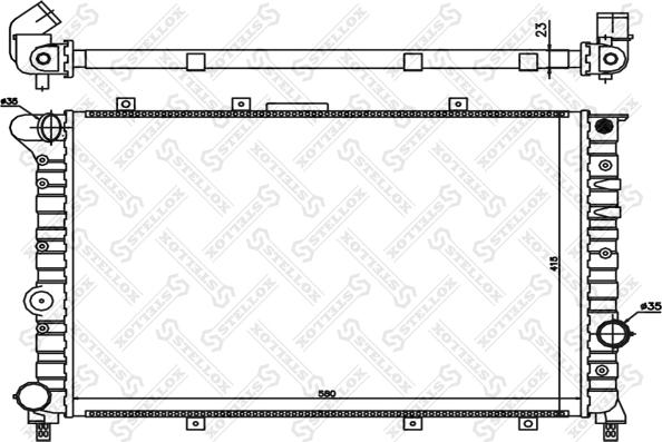 Stellox 10-25488-SX - Радіатор, охолодження двигуна autozip.com.ua