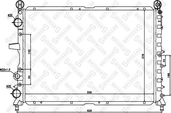 Stellox 10-25483-SX - Радіатор, охолодження двигуна autozip.com.ua