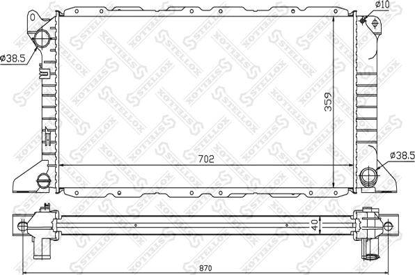Stellox 10-25428-SX - Радіатор, охолодження двигуна autozip.com.ua