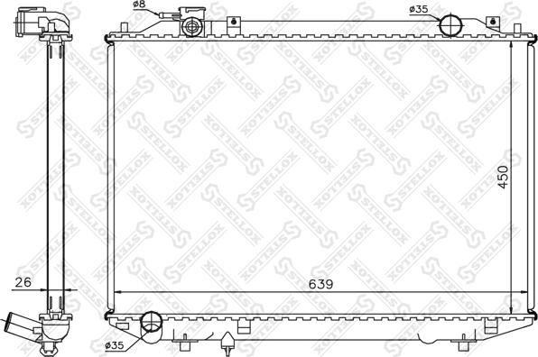 Stellox 10-25474-SX - Радіатор, охолодження двигуна autozip.com.ua