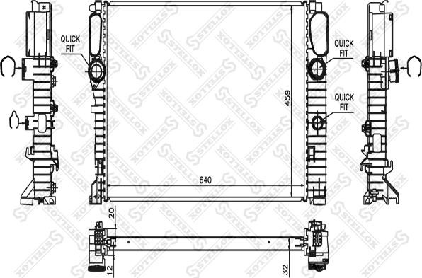 Stellox 10-25476-SX - Радіатор, охолодження двигуна autozip.com.ua