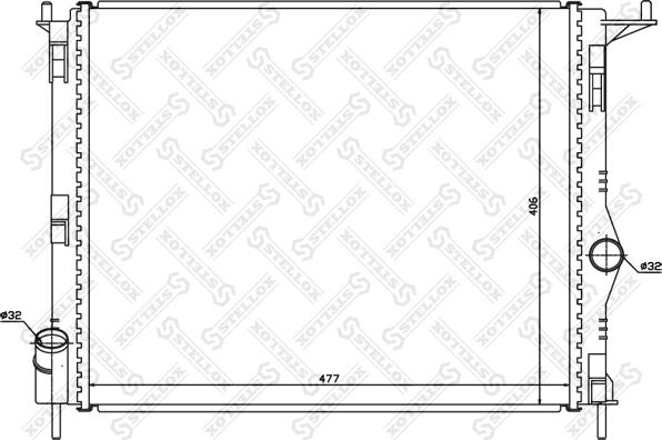 Stellox 10-25473-SX - Радіатор, охолодження двигуна autozip.com.ua