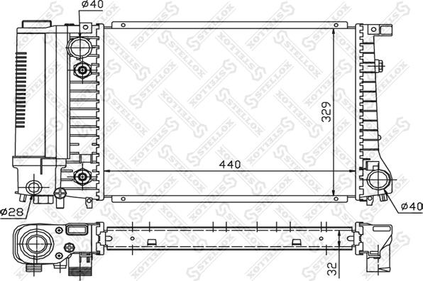 Stellox 10-25565-SX - Радіатор, охолодження двигуна autozip.com.ua