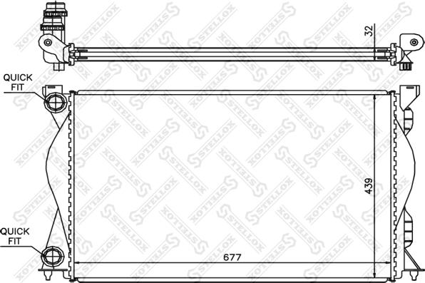 Stellox 10-25509-SX - Радіатор, охолодження двигуна autozip.com.ua