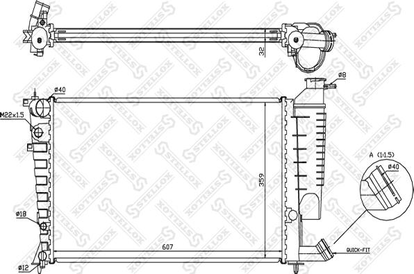 Stellox 10-25656-SX - Радіатор, охолодження двигуна autozip.com.ua