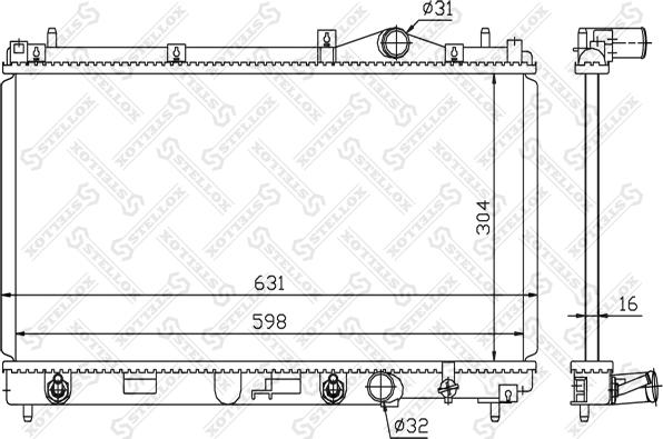 Stellox 10-25616-SX - Радіатор, охолодження двигуна autozip.com.ua