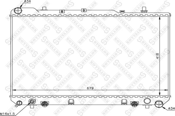 Stellox 10-25684-SX - Радіатор, охолодження двигуна autozip.com.ua