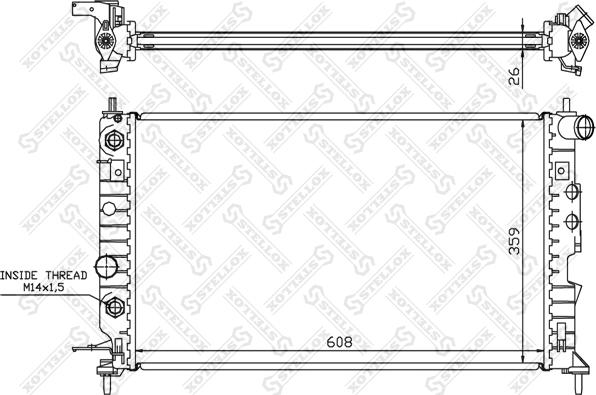 Stellox 10-25099-SX - Радіатор, охолодження двигуна autozip.com.ua