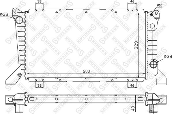 Stellox 10-25056-SX - Радіатор, охолодження двигуна autozip.com.ua