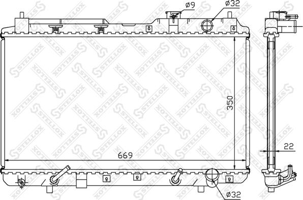 Stellox 10-25050-SX - Радіатор, охолодження двигуна autozip.com.ua