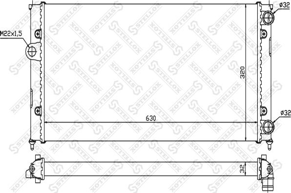 Stellox 10-25069-SX - Радіатор, охолодження двигуна autozip.com.ua