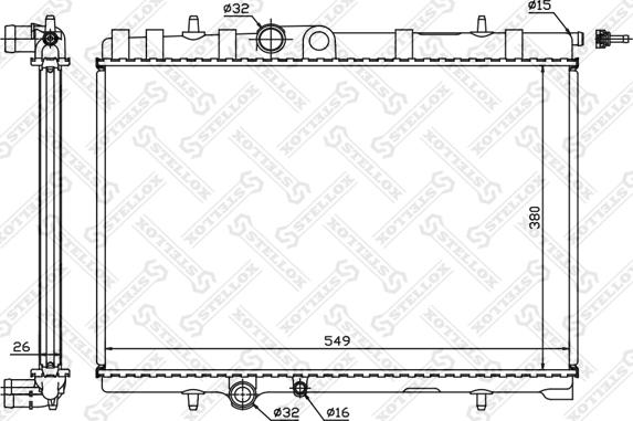 Stellox 10-25064-SX - Радіатор, охолодження двигуна autozip.com.ua