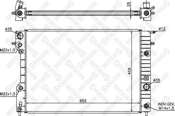 Stellox 10-25065-SX - Радіатор, охолодження двигуна autozip.com.ua