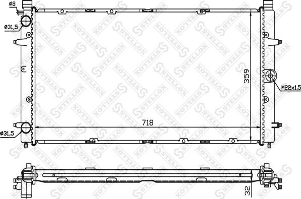 Stellox 10-25008-SX - Радіатор, охолодження двигуна autozip.com.ua