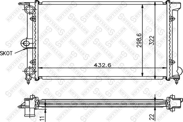 Stellox 10-25002-SX - Радіатор, охолодження двигуна autozip.com.ua