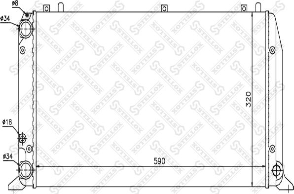 Stellox 10-25016-SX - Радіатор, охолодження двигуна autozip.com.ua