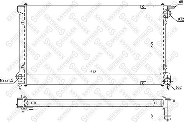 Stellox 10-25012-SX - Радіатор, охолодження двигуна autozip.com.ua