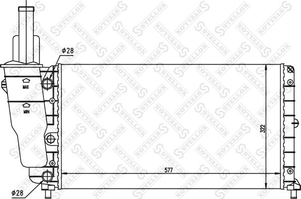 Stellox 10-25084-SX - Радіатор, охолодження двигуна autozip.com.ua