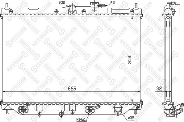 Stellox 10-25088-SX - Радіатор, охолодження двигуна autozip.com.ua