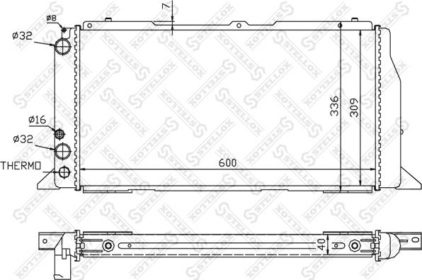 Stellox 10-25020-SX - Радіатор, охолодження двигуна autozip.com.ua