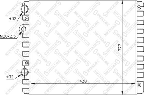 Stellox 10-25070-SX - Радіатор, охолодження двигуна autozip.com.ua