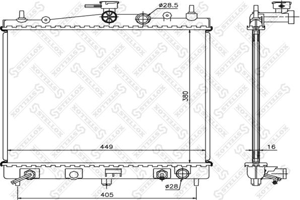 Stellox 10-25190-SX - Радіатор, охолодження двигуна autozip.com.ua