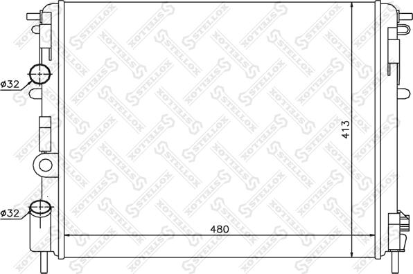 Stellox 10-25192-SX - Радіатор, охолодження двигуна autozip.com.ua