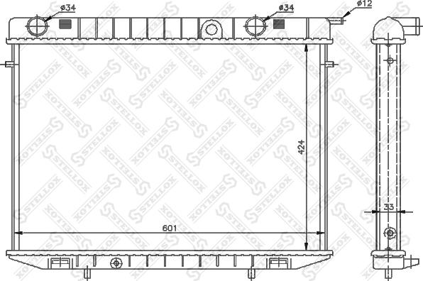 Stellox 10-25141-SX - Радіатор, охолодження двигуна autozip.com.ua