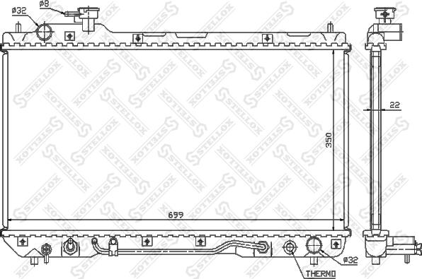 Stellox 10-25152-SX - Радіатор, охолодження двигуна autozip.com.ua