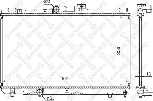 Stellox 10-25114-SX - Радіатор, охолодження двигуна autozip.com.ua