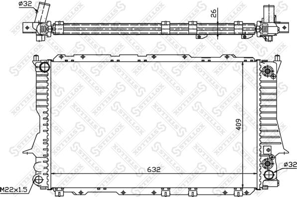 Stellox 10-25181-SX - Радіатор, охолодження двигуна autozip.com.ua