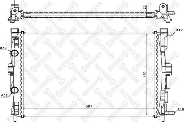 Stellox 10-25183-SX - Радіатор, охолодження двигуна autozip.com.ua